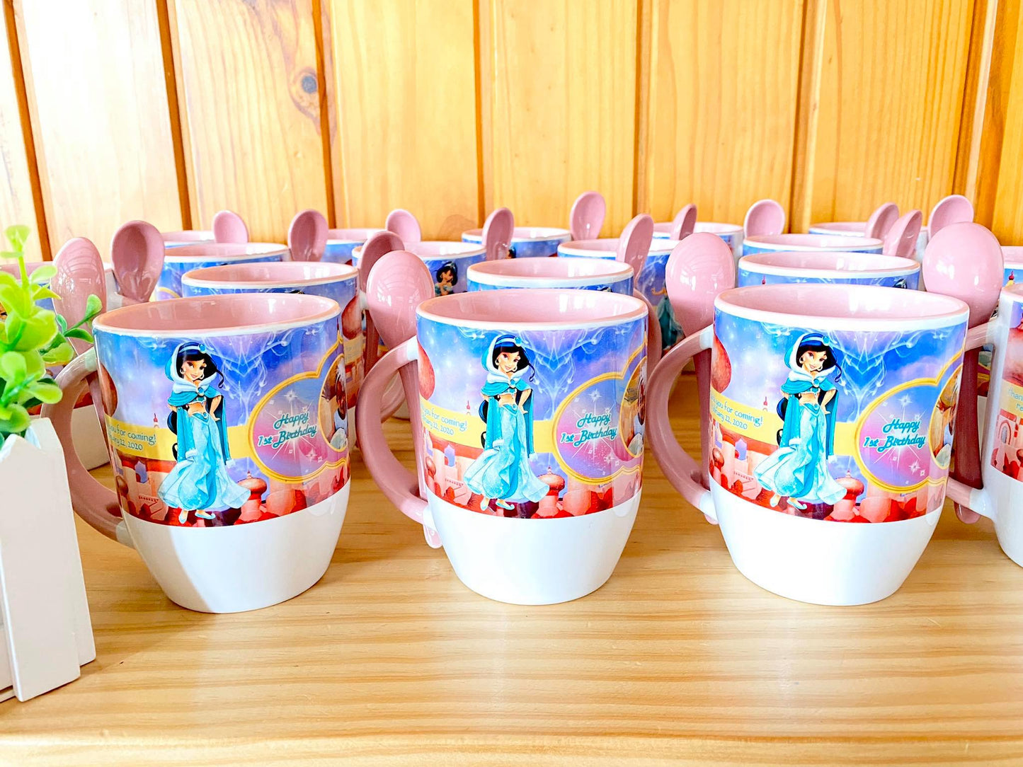 Personalised Mugs with Spoon (12 pcs)