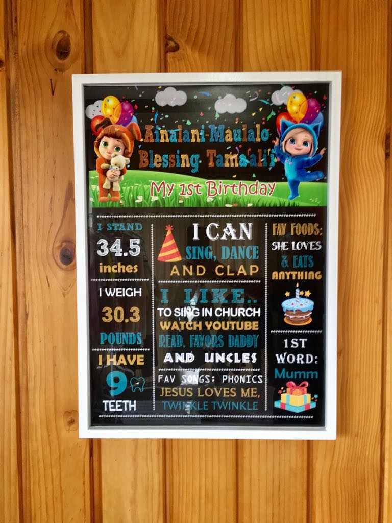 Custom Baby Milestone Poster