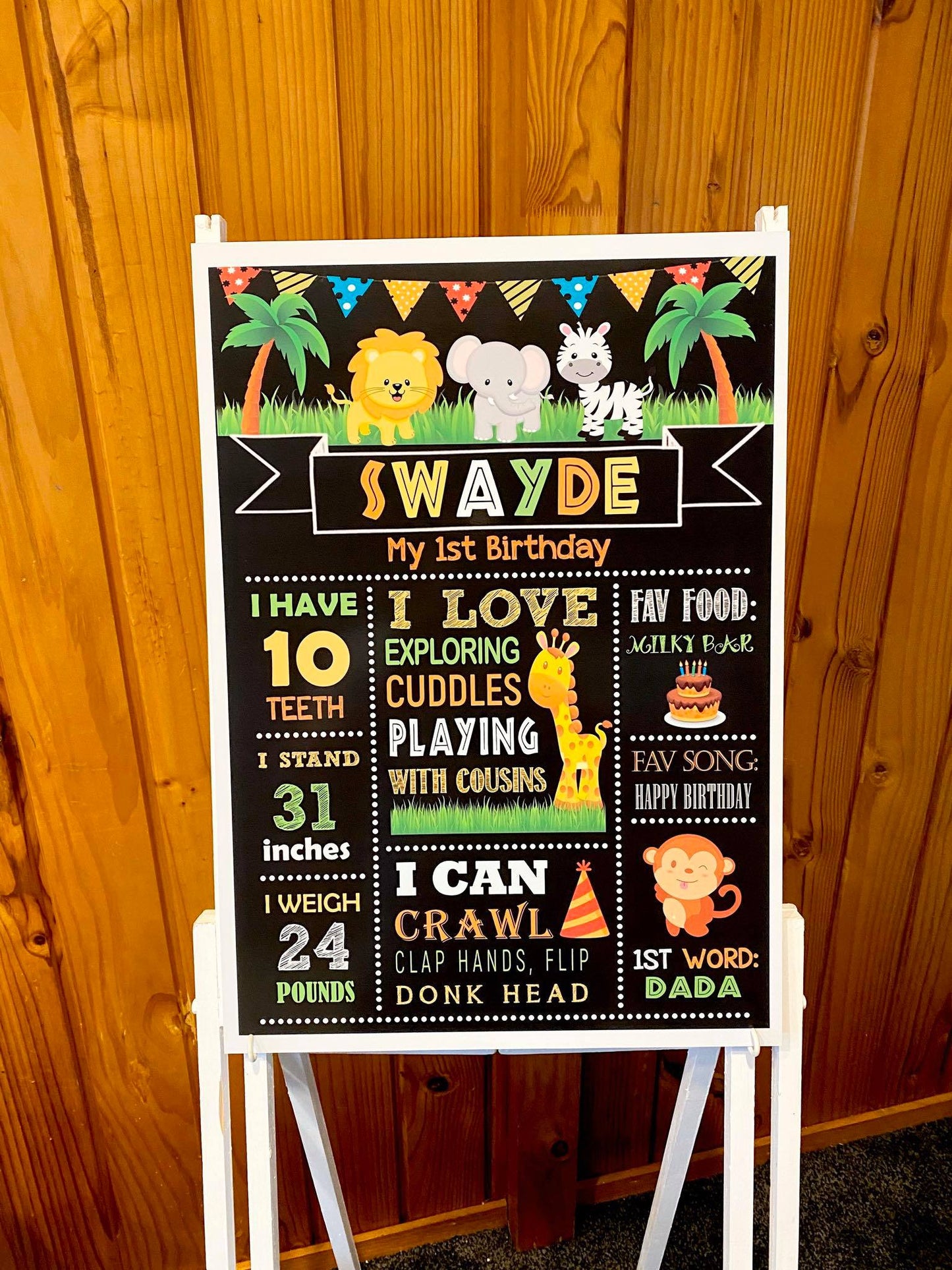 Custom Baby Milestone Poster