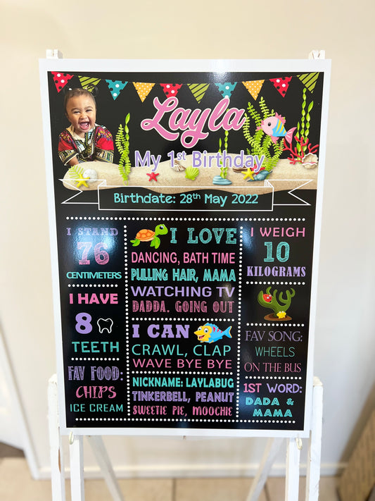 Custom Baby Milestone Poster